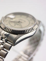 Rolex Datejust 36mm Cream Boiler Gauge Steel Cream Dial 36mm Men's Watch 16234