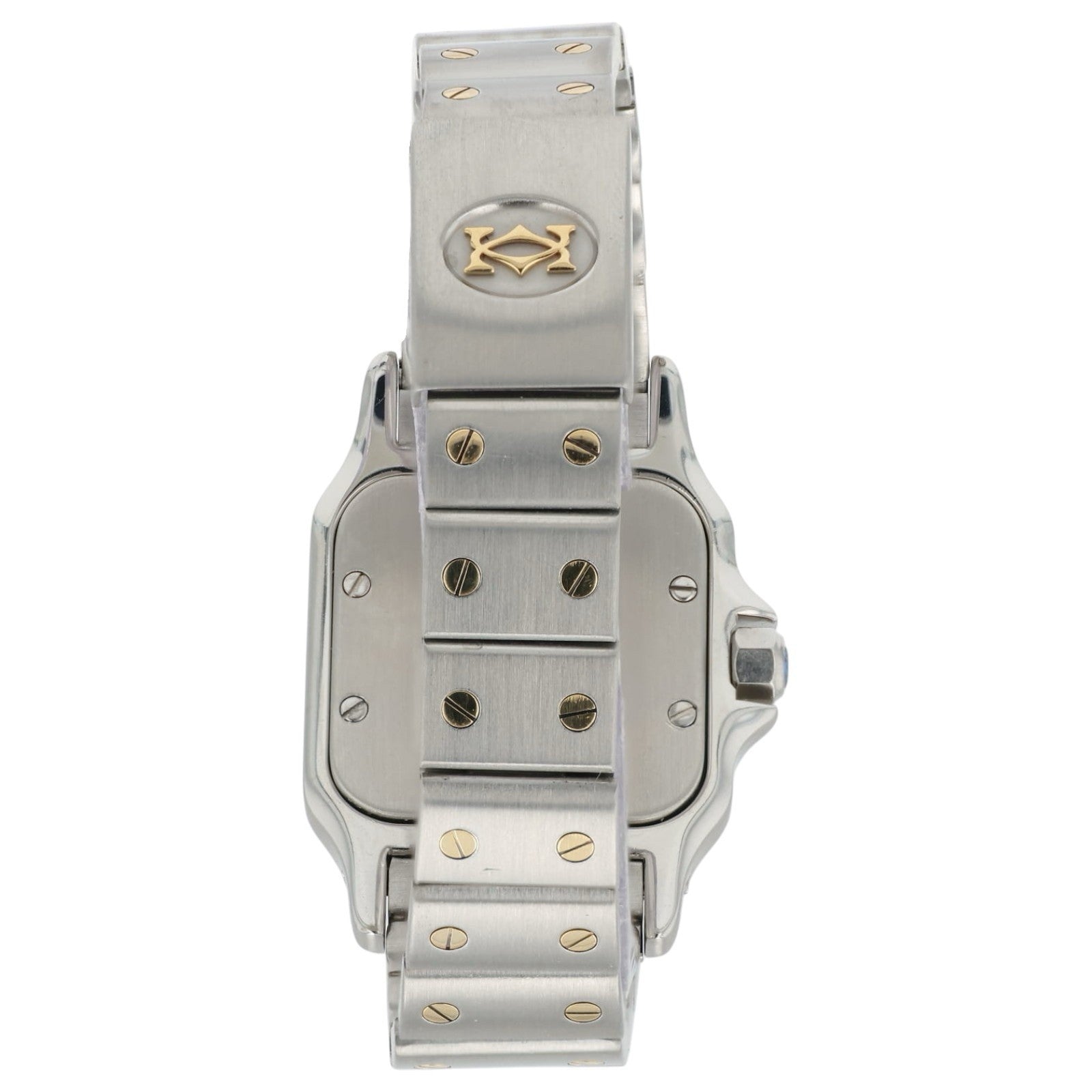 Cartier Santos Galbee Gold Dial Steel And Gold 24mm Quartz Women's Watch 1567