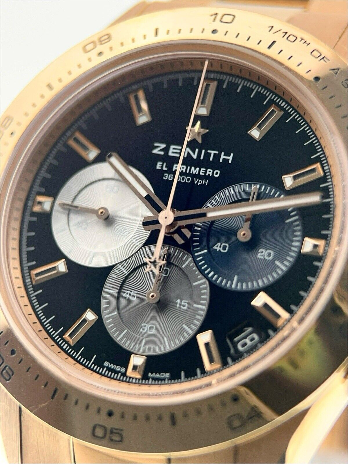 Zenith Chronosport 18k Rose Gold Black Dial 41mm Automatic Men’s 18.3101.3600