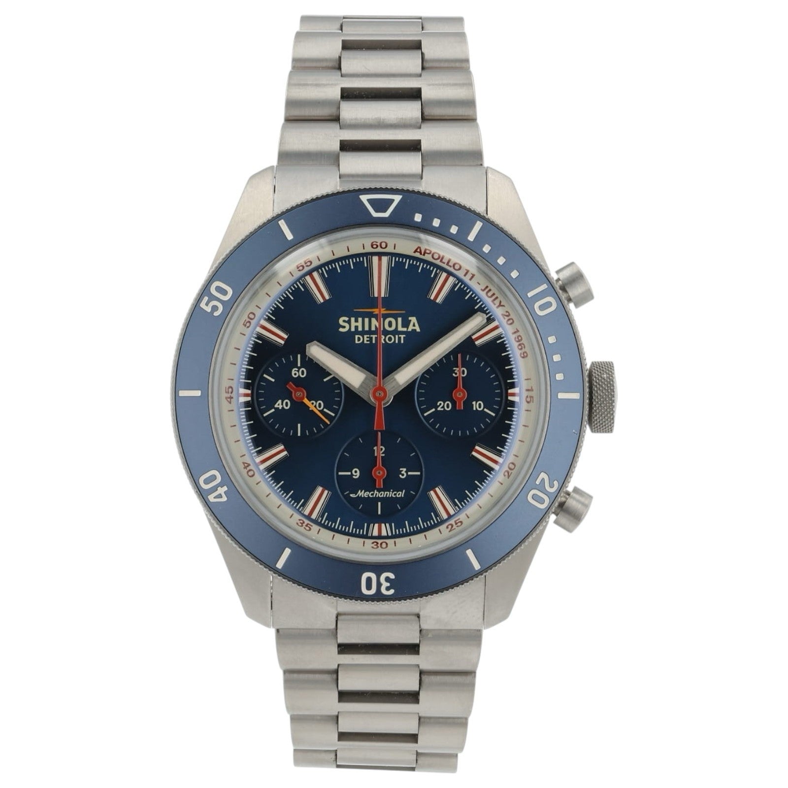 Shinola Mooncraft Monster Titanium Blue Dial 43mm Manual Wind Men’s Watch