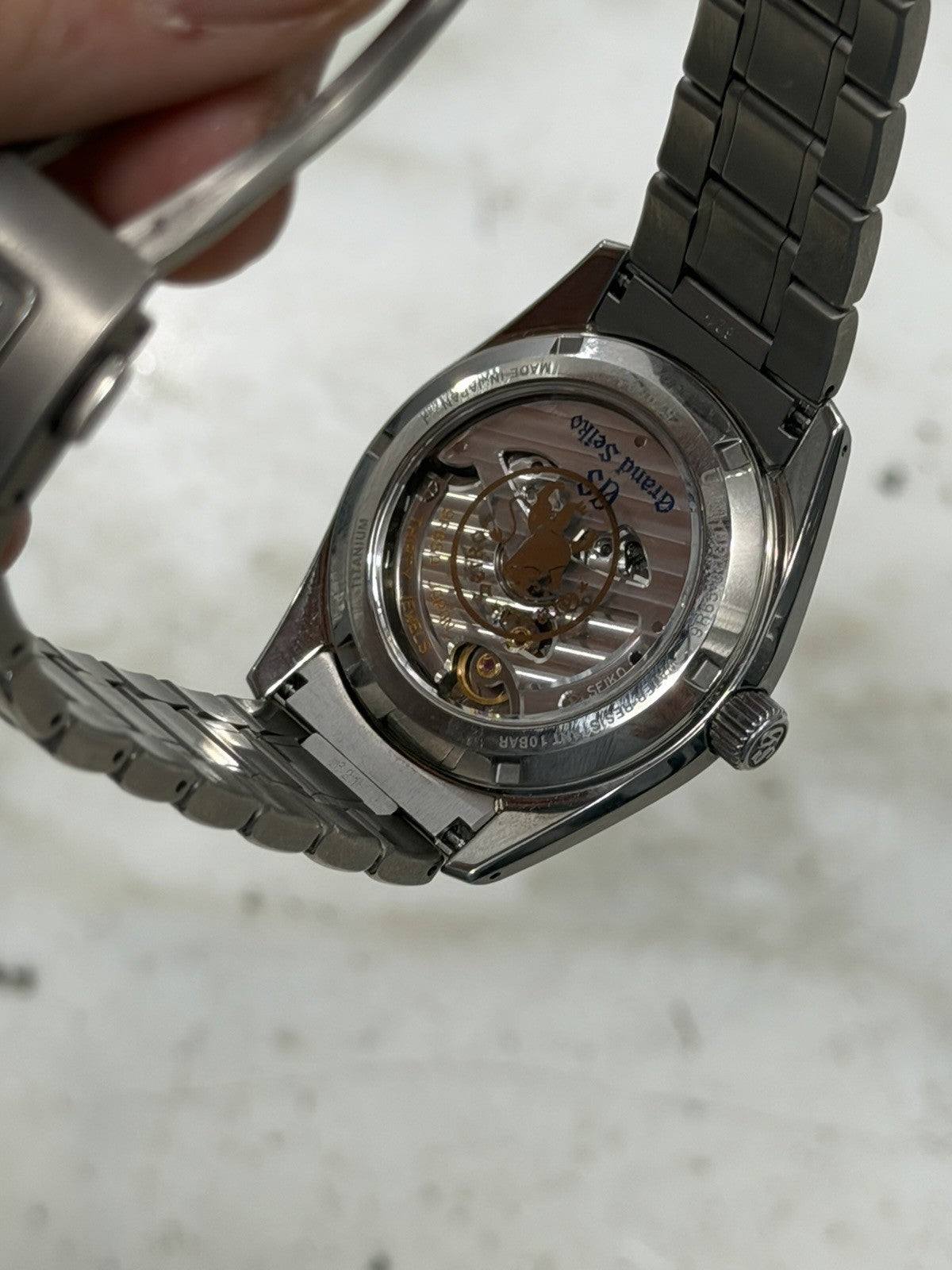 Grand Seiko Heritage Collection “Shunbun” Pink Dial Titanium Watch SBGA413