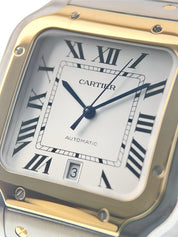 Cartier Santos Gold & Steel Silver Dial 40mm Automatic Men’s Watch W2SA0009