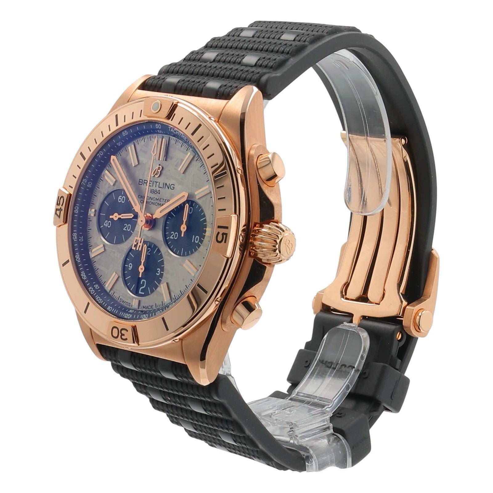NEW 2025 Breitling Chronomat 18k Rose Gold Meteorite Dial 40mm Watch RB0134