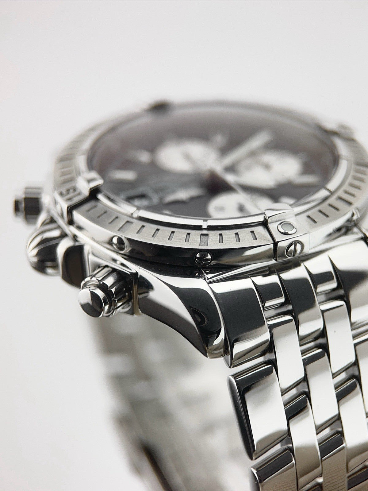 Breitling Chronomat Evolution Steel Black Dial 44mm Automatic Mens Watch A13356