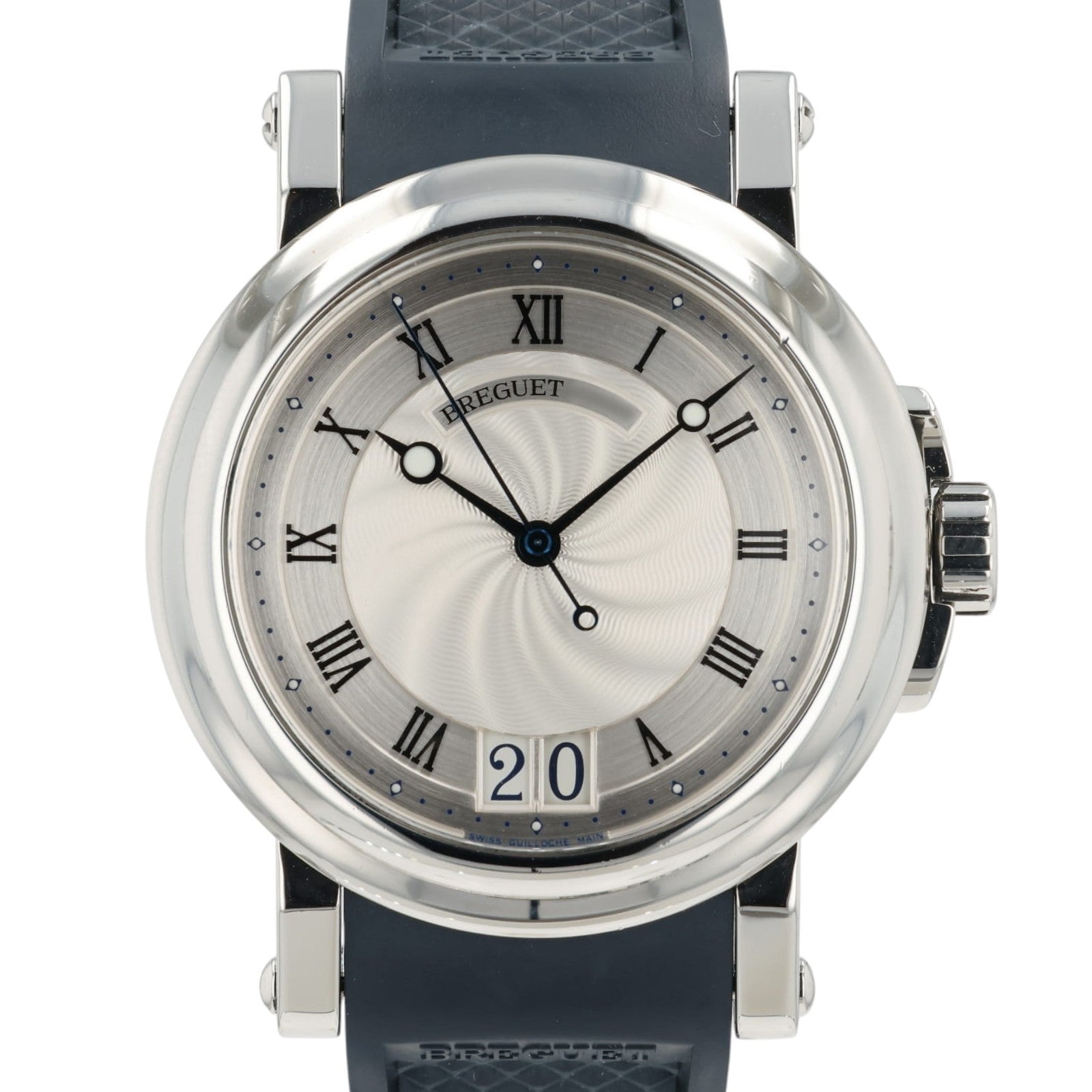 Breguet Marine Big Date Silver Dial Stainless Steel 39mm Automatic Mens 5817