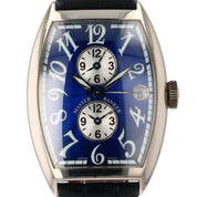 Frank Muller Master Banker 18k White Gold Blue Dial 34mm Automatic Watch 6850MB