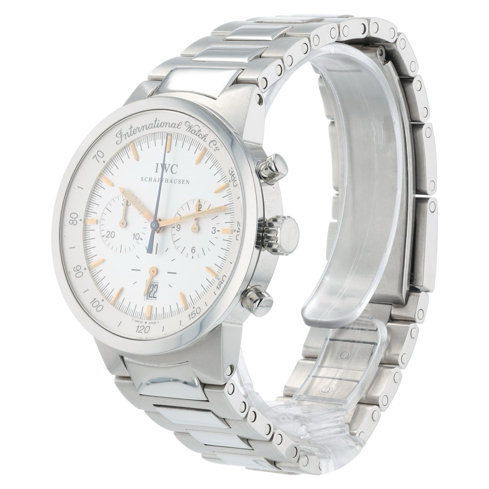IWC GST Chronograph Silver Dial Stainless Steel 36.5mm Quartz Men’s IW372703