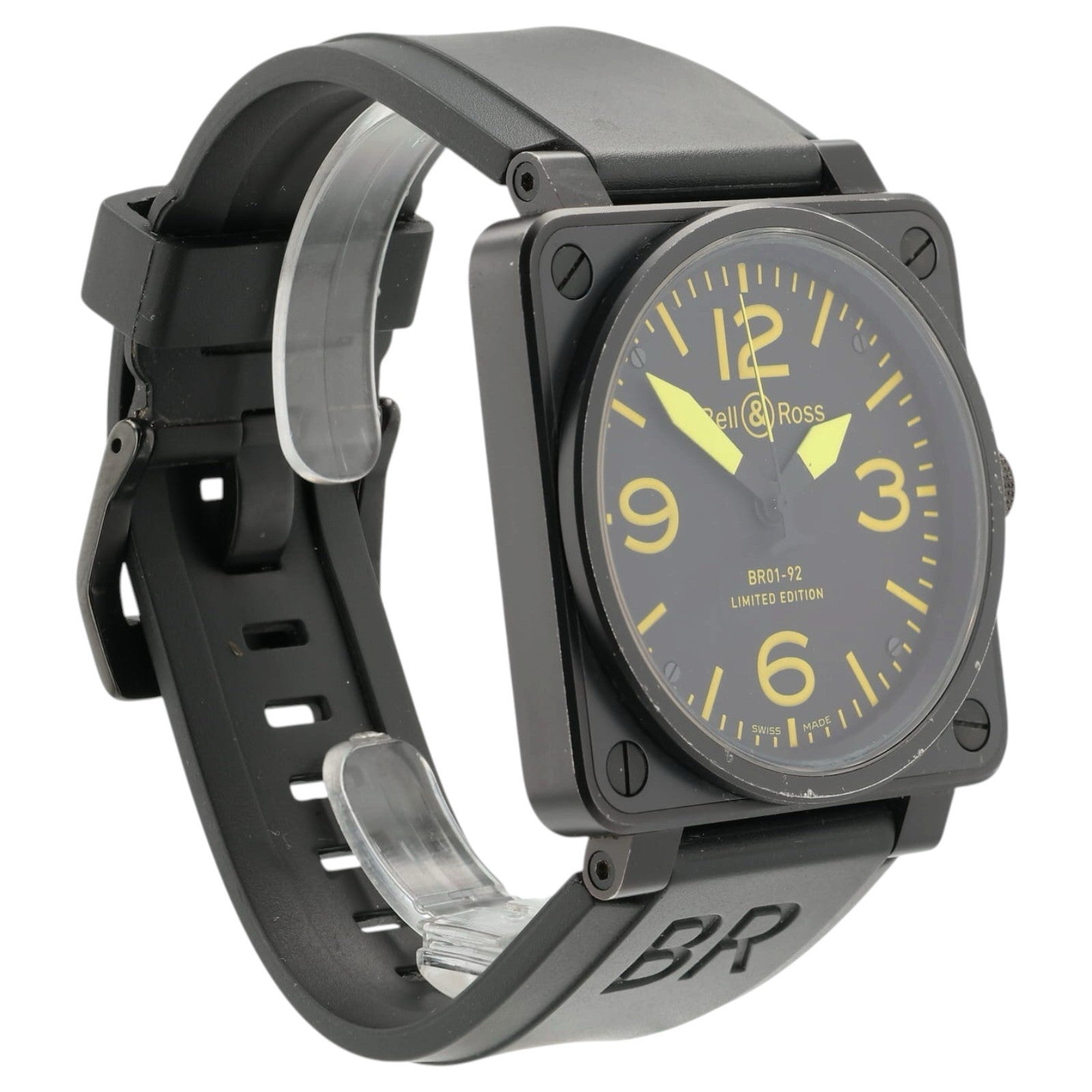 Bell & Ross BR-03 Black Dial Stainless Steel 46mm Automatic Mens Watch BR-92-S