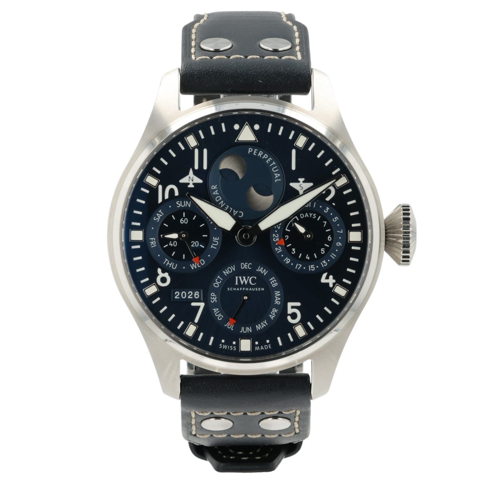 IWC Big Pilot Blue Dial Stainless Steel 46.2mm Automatic Men’s Watch IW503605