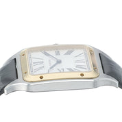 Cartier Santos Dumont Gold & Steel Silver Dial Manual Wind Men's Watch W2SA0034