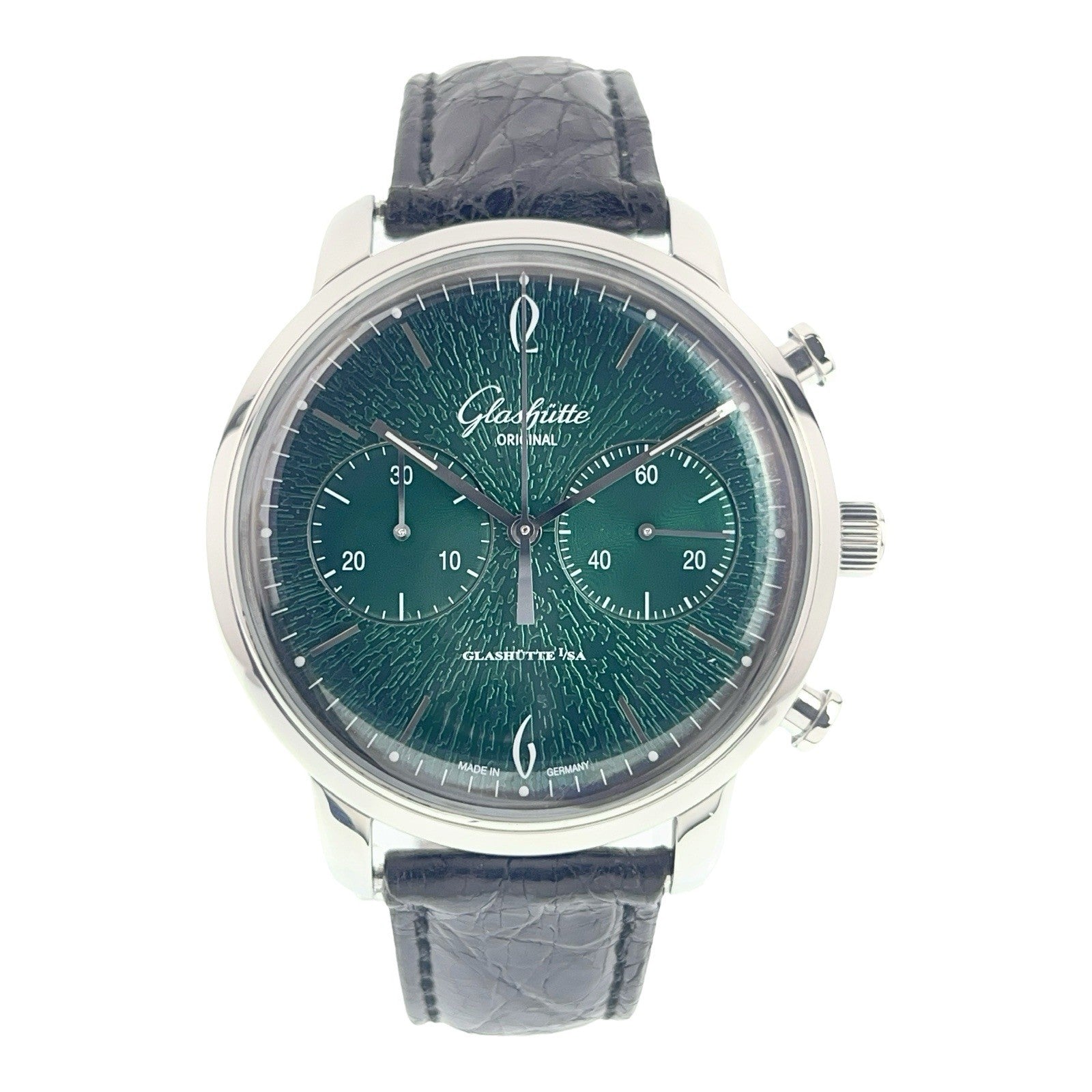 Glashutte Original Steel Green Dial 42mm Automatic Men’s Watch 1-39-34-05-22-04