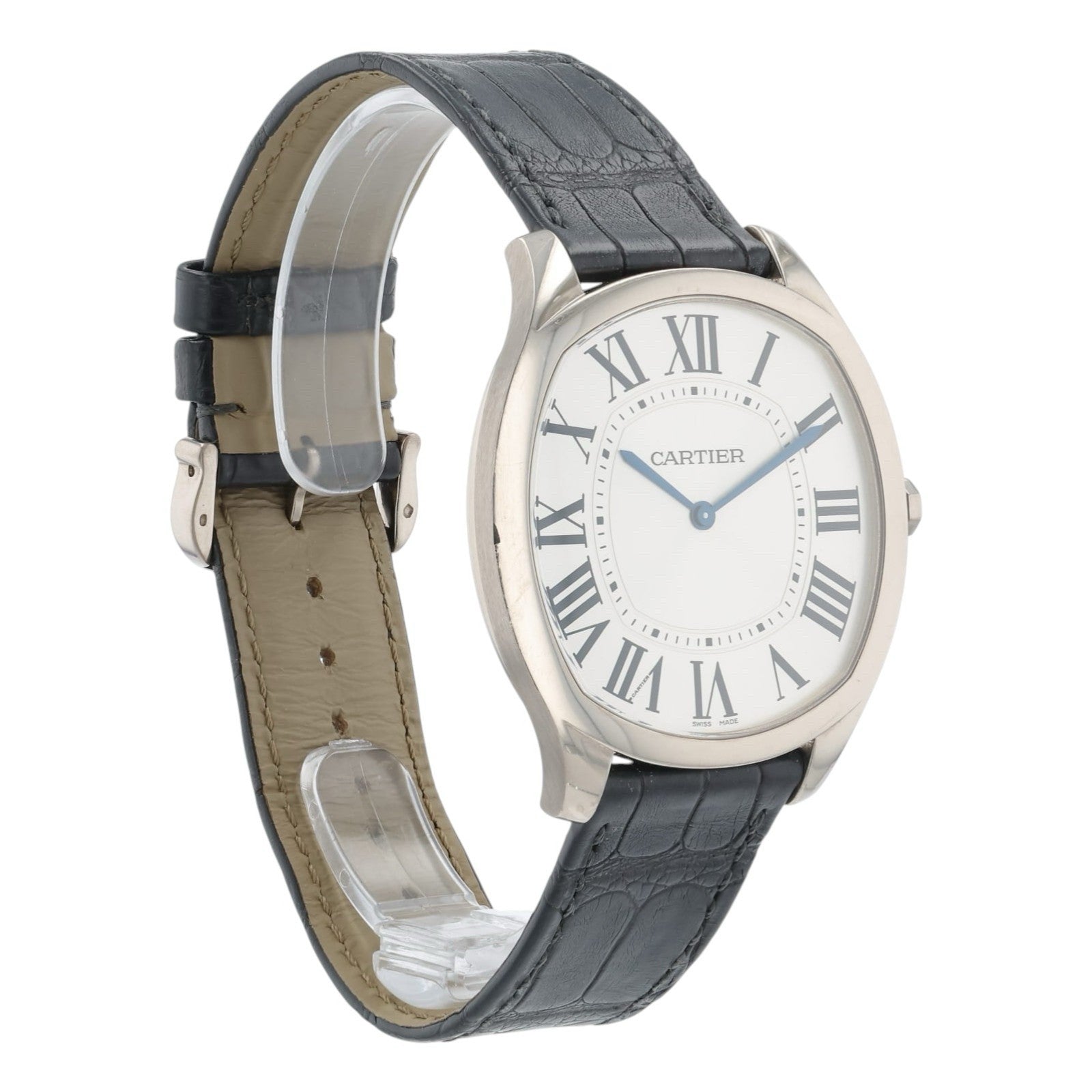 Cartier Drive De Cartier Silver Dial 18k White Gold 39mm Manual Wind WGNM0007