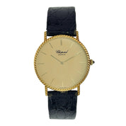 Chopard Geneve 18k Gold Champagne Dial 32mm Quartz Mens Watch 1077
