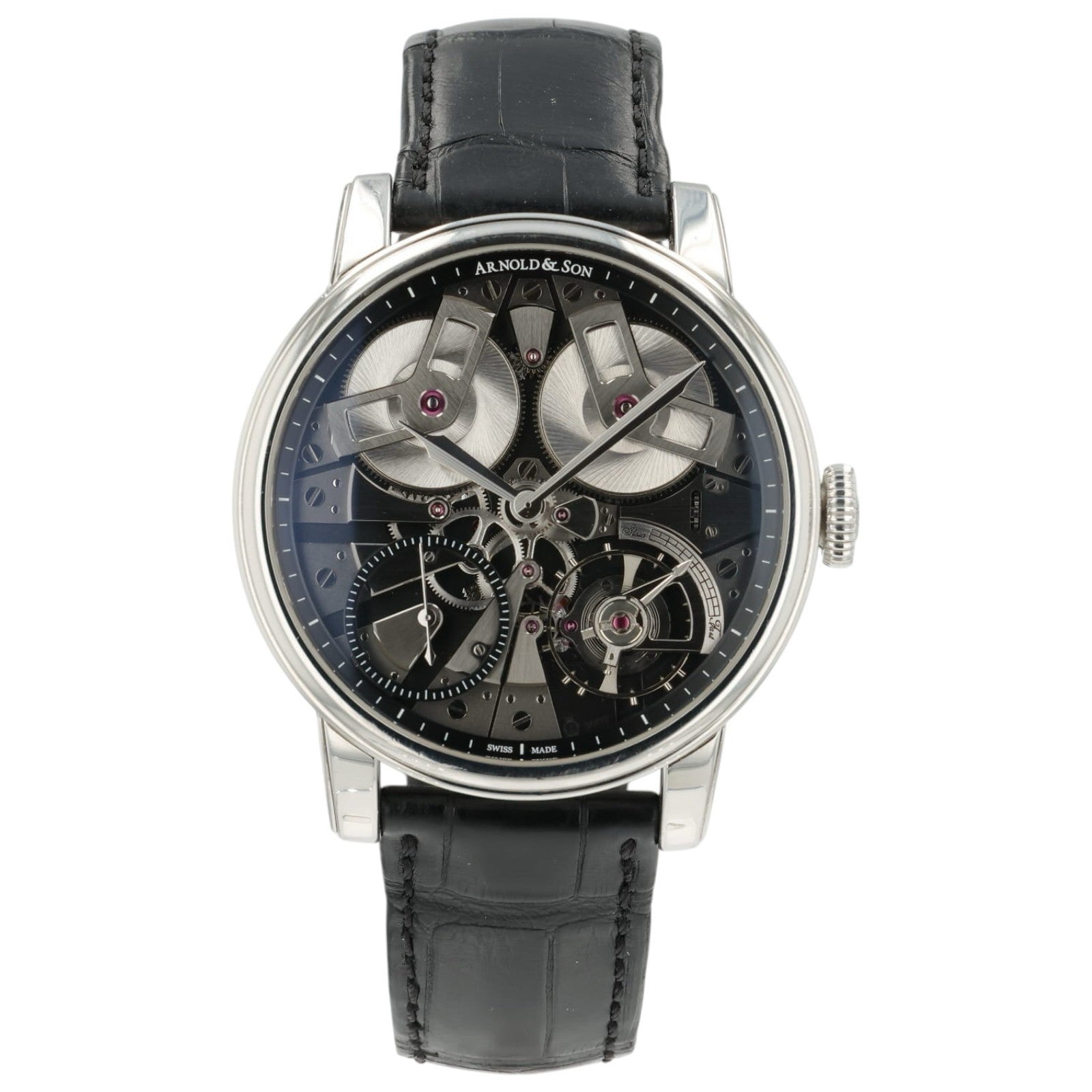 Arnold & Son TB88 Skeleton Dial Stainless Steel 46mm Manual Wind Mens Watch TB88