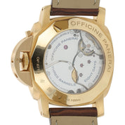 Panerai Luminor 8 Day GMT Brown Dial 18k Rose Gold 44mm Manual Wind PAM00289