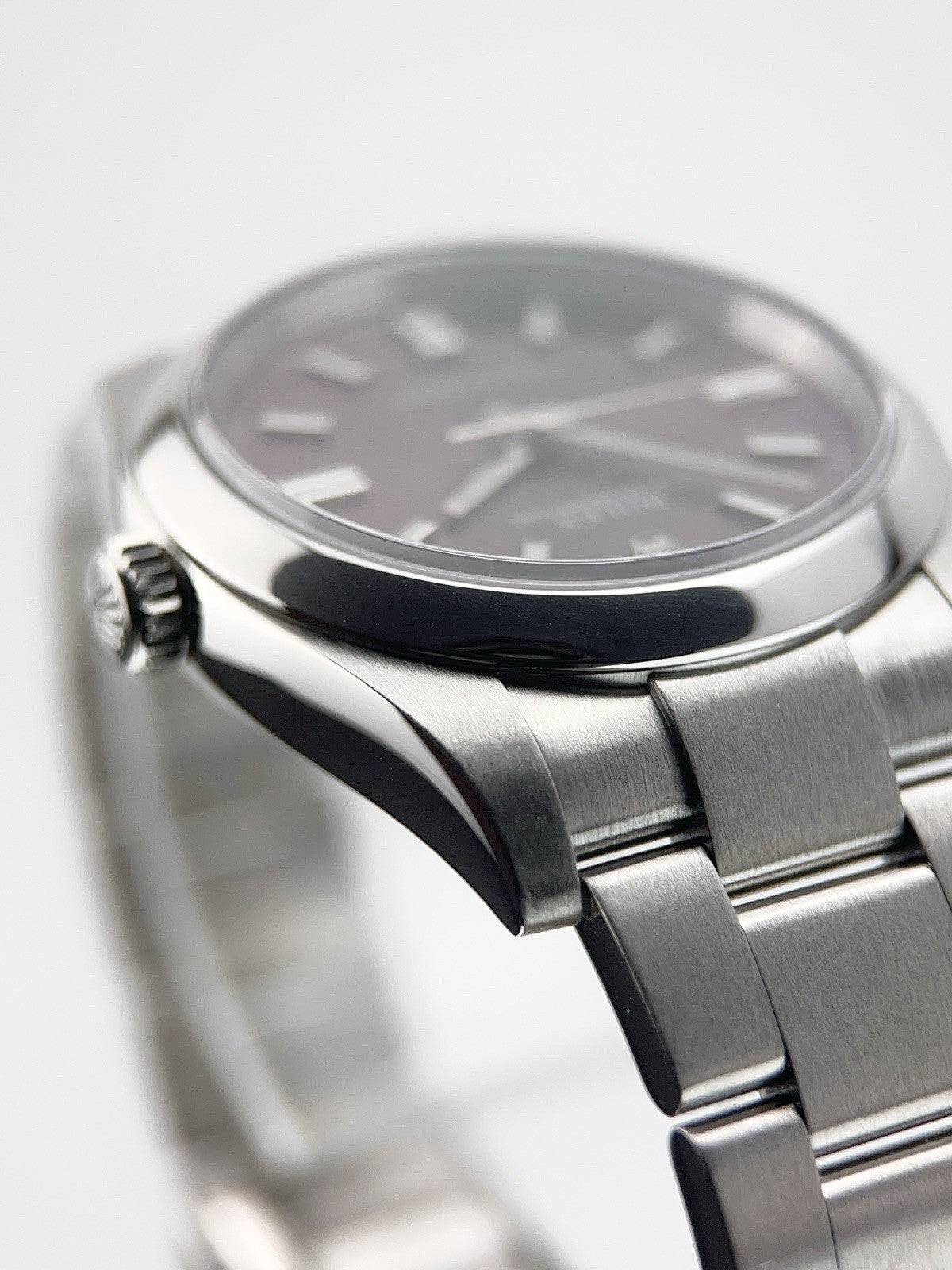 Rolex Oyster Perpetual Steel Purple Grape Dial 36mm Automatic Mens Watch 116000