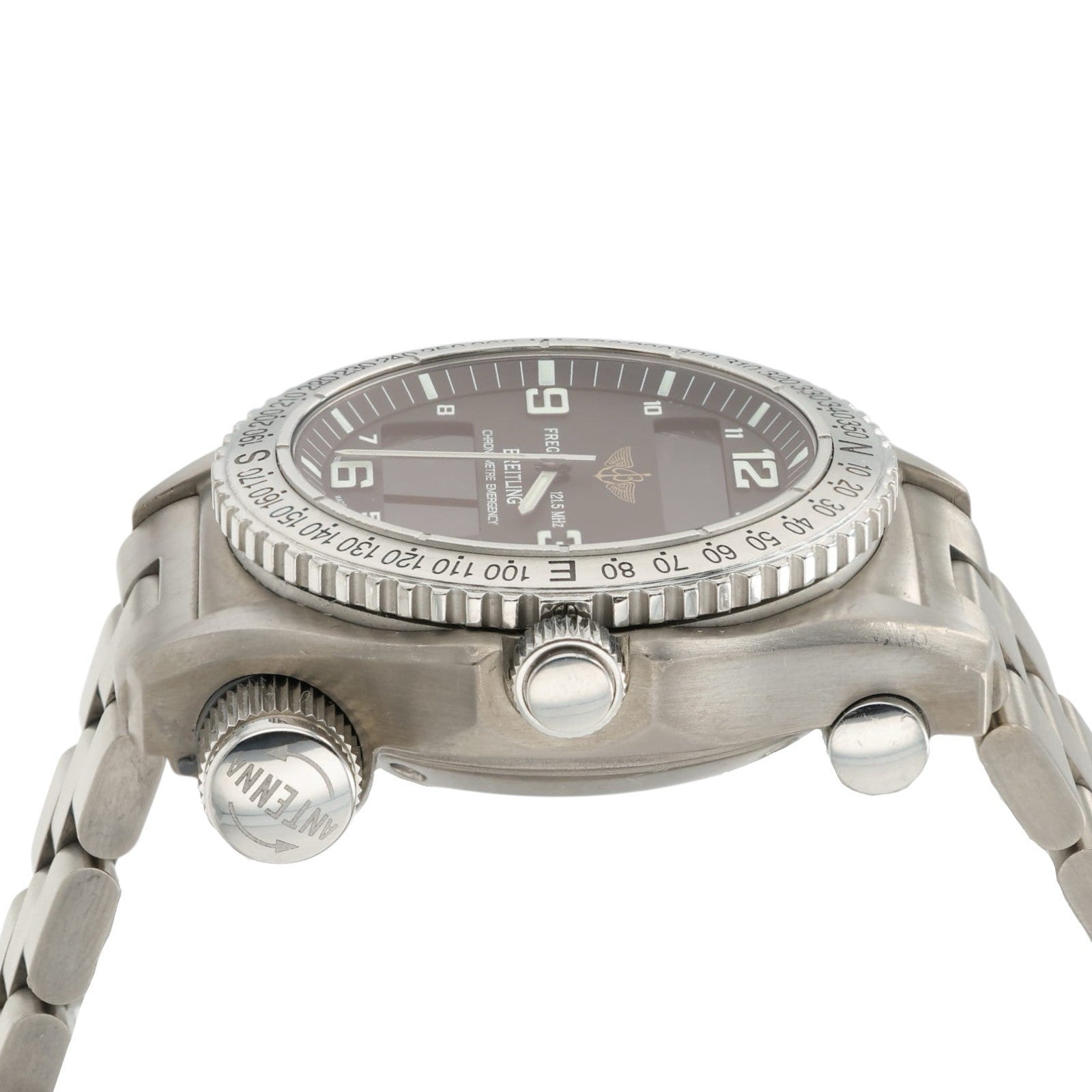 Breitling Emergency Black Dial Titanium 43mm Quartz Movement Mens Watch E76321