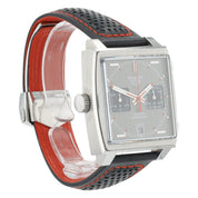 Tag Heuer Monaco Stainless Steel Grey Dial 39mm Automatic Mens Watch CAW211B