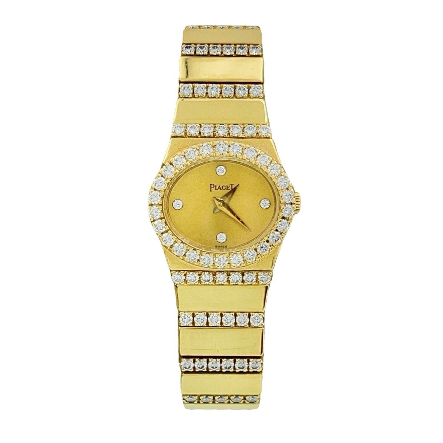 Piaget Polo Factory Diamond 18k Gold 21mm Quartz Women’s Watch 8306 C606