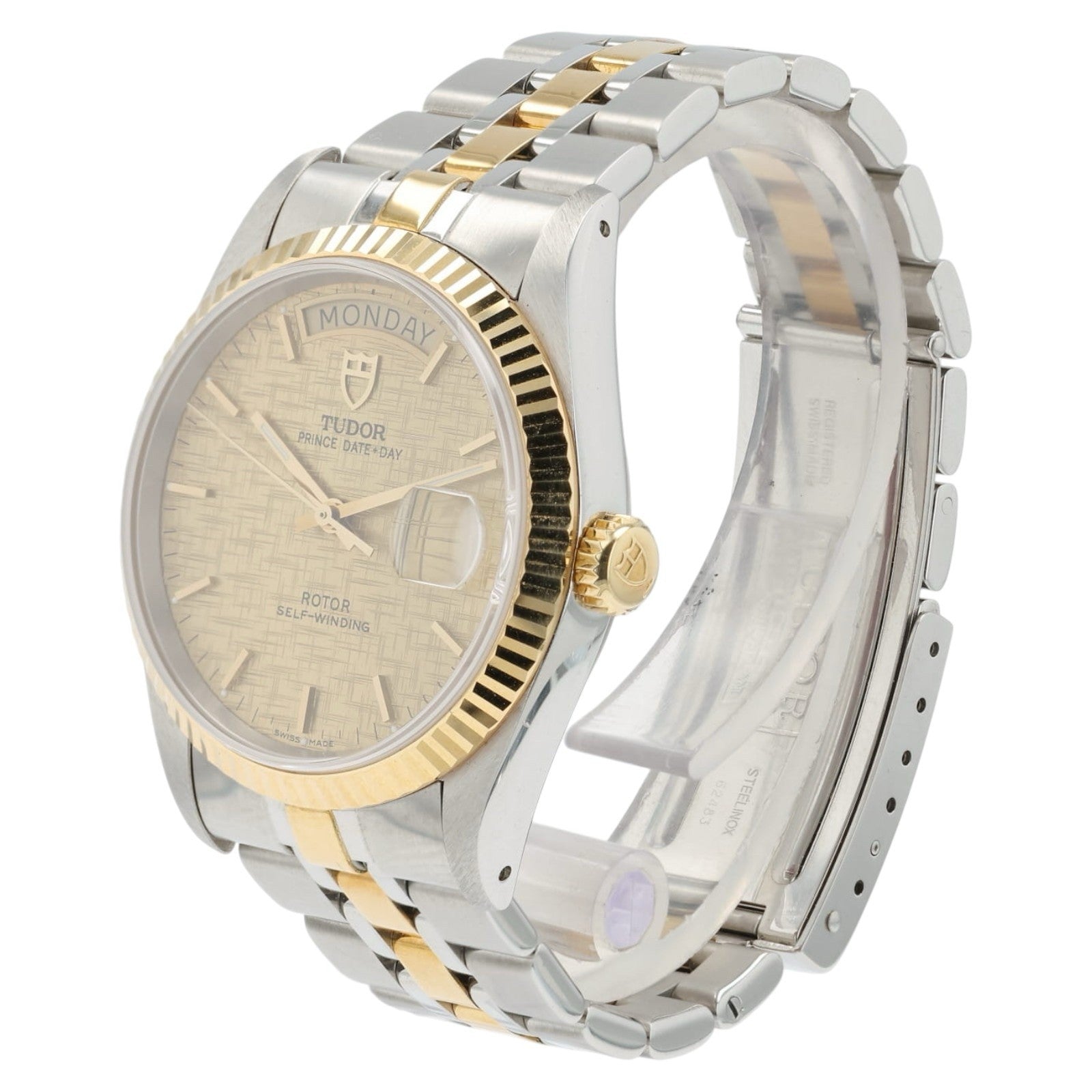 Tudor Prince Day-Date Champagne Dial Gold & Steel 36mm Automatic Men’s 76213