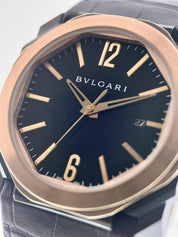 Bulgari Octo 18k Rose Gold Black Dial 41mm Automatic Men’s Watch BGOP41SG