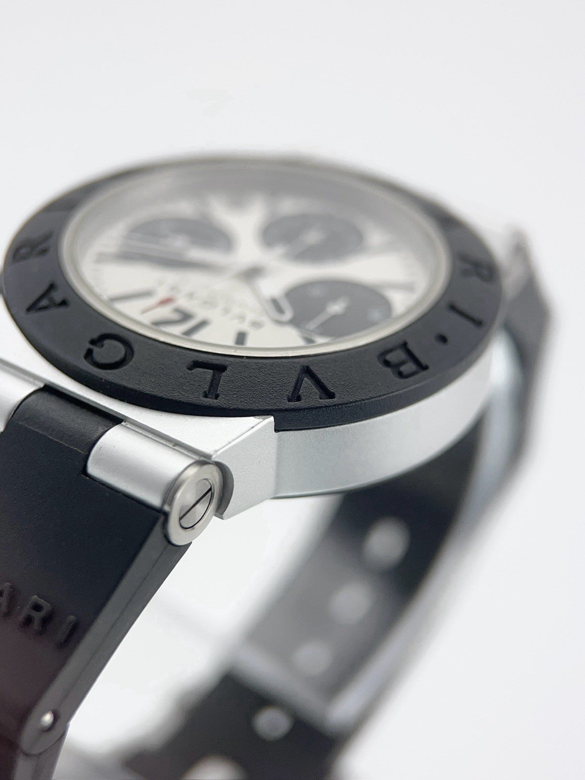 Bulgari Diagono Stainless Steel Silver Dial 38mm Automatic Men's Watch AC38TA
