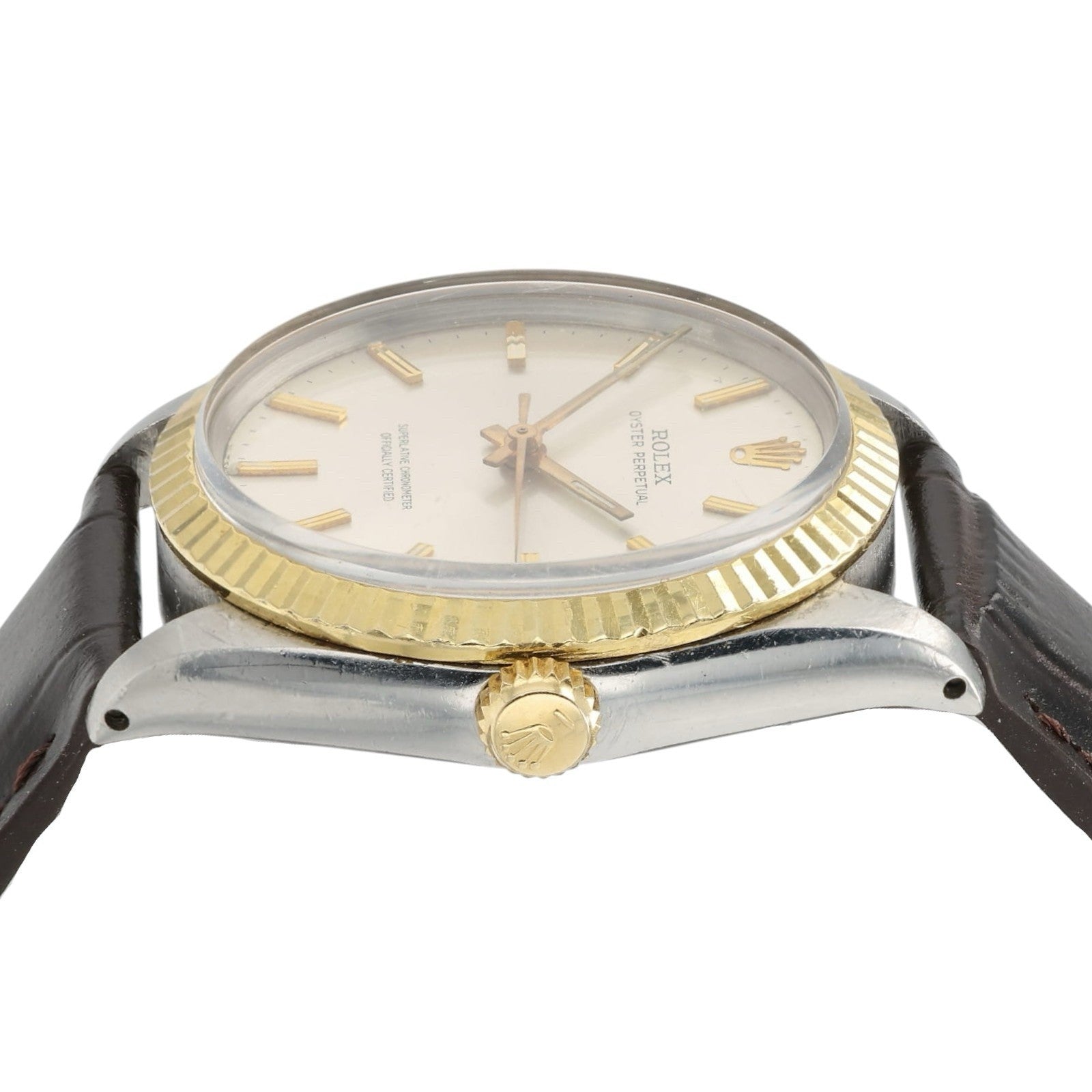 Rolex Oyster Perpetual Silver Dial Steel and Gold 34mm Auto Men’s Watch 1003