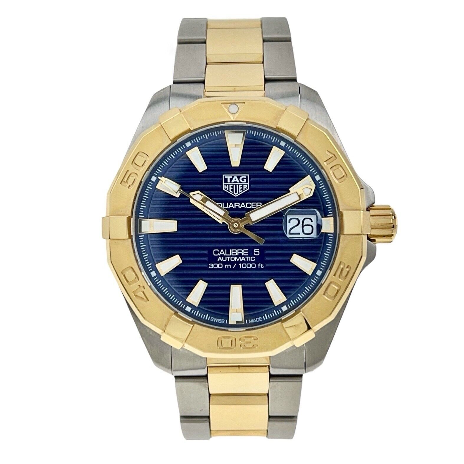 Tag Heuer Aquaracer Steel & Gold Blue 41mm Automatic Men’s Watch WBD2120