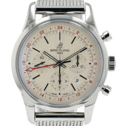 Breitling Transocean GMT Silver Dial Stainless Steel 43mm Automatic Men’s AB0451