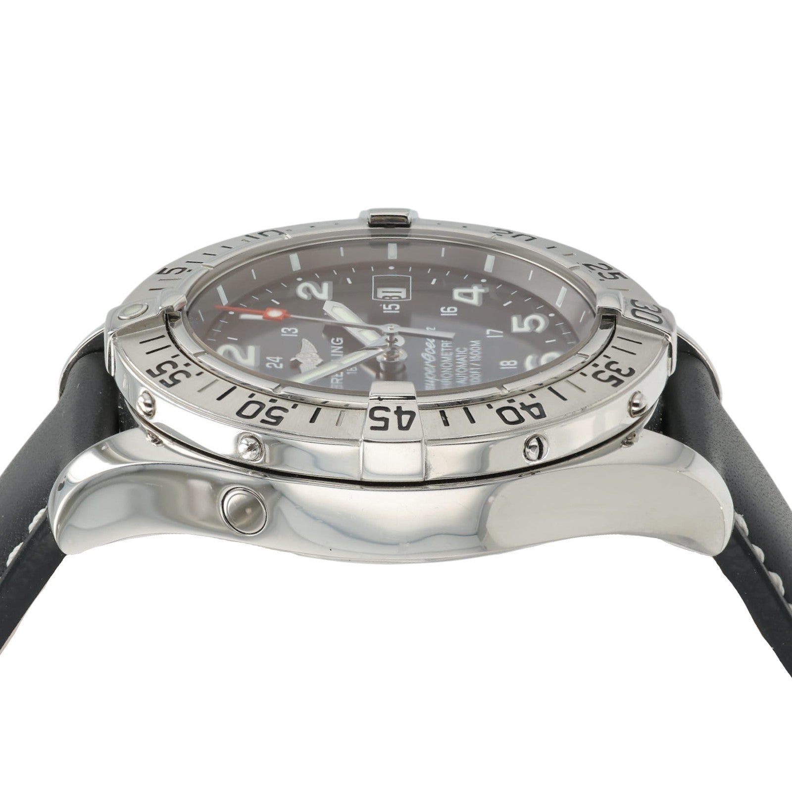 Breitling Superocean Black Dial Stainless Steel 42mm Automatic Mens A17360