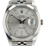 2025 Rolex Datejust Stainless Steel Silver Dial 41mm Automatic Mens Watch 126300