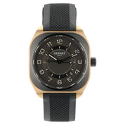 Hermes H08 Gray Dial 18k Rose Gold & Titanium 39mm Automatic Mens Watch H08