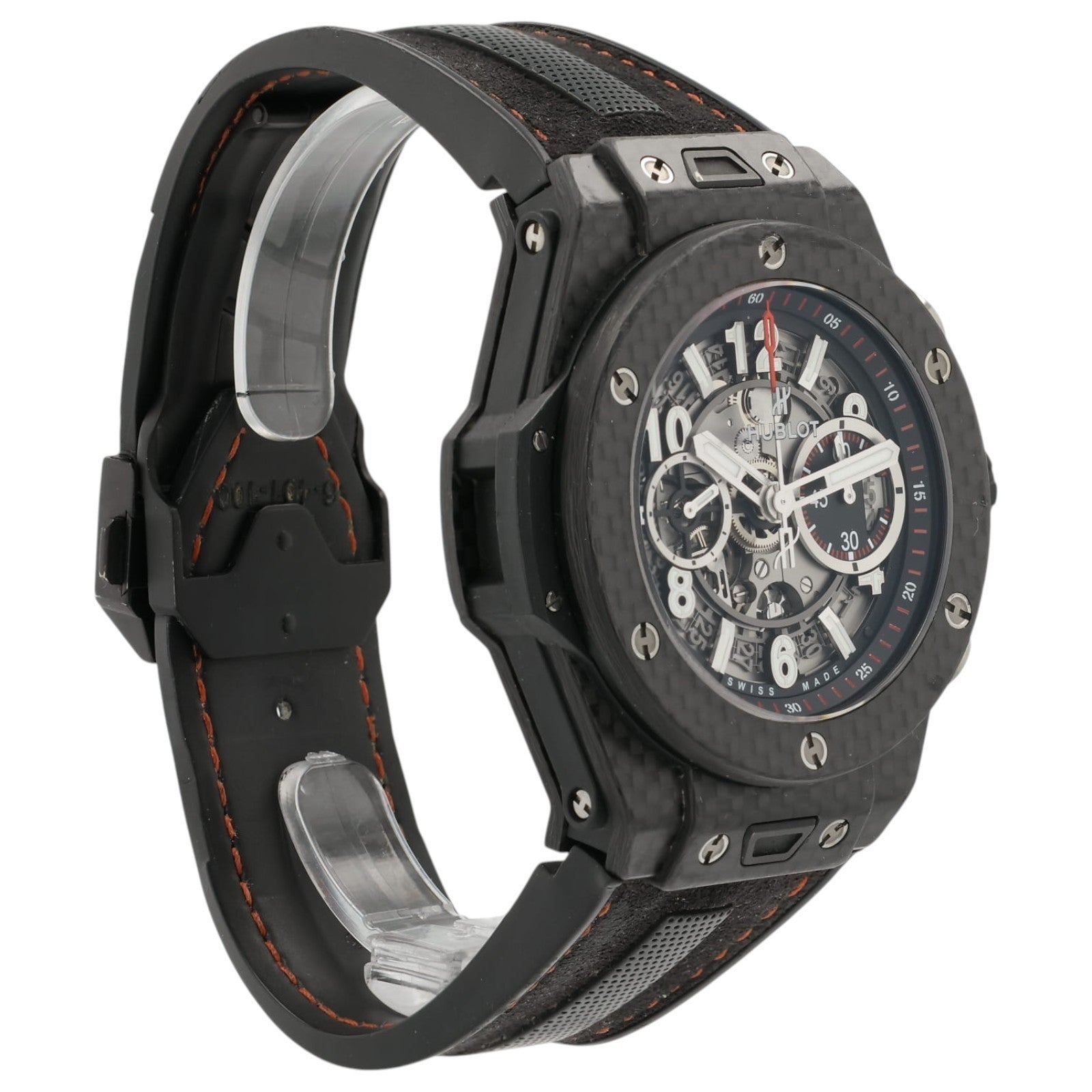 Hublot Carbon Fiber Big Bang Unico Skeleton Dial Carbon 45mm Mens 411.QX.1170.RX