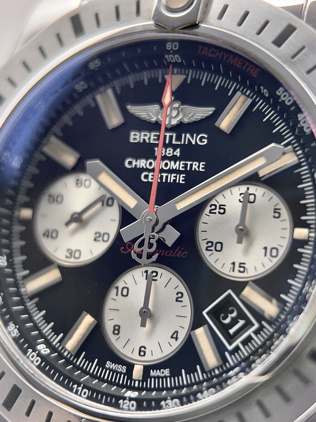 Breitling Chronomat 44mm 30th Anniversary Chrono Automatic Date Watch Box Papers