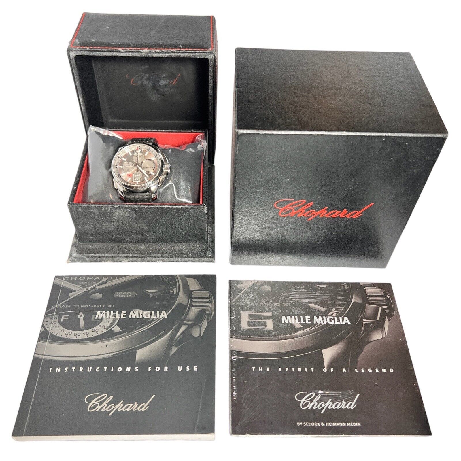 Chopard Mille Miglia GT XL Chrono Steel Automatic 44mm Watch 16/8513 W/ B & P