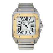 Cartier Santos XL Steel & Gold 38mm Silver Dial Automatic Men’s Watch 2656