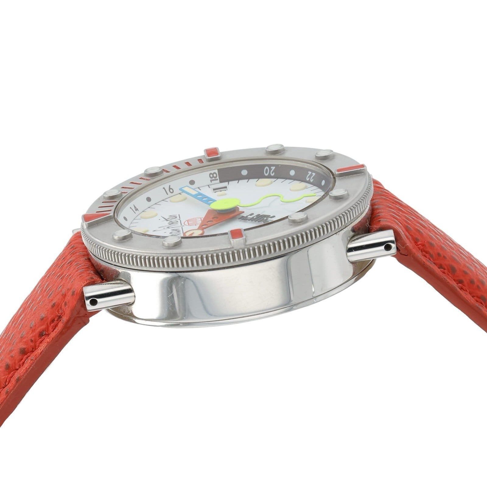 Alain Silberstein Stainless Steel White Dial 37.5mm Automatic Unisex Marine GMT