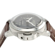 Panerai Luminor 8 Days GMT Black Dial Steel 44mm Manual Wind Mens Watch PAM00233