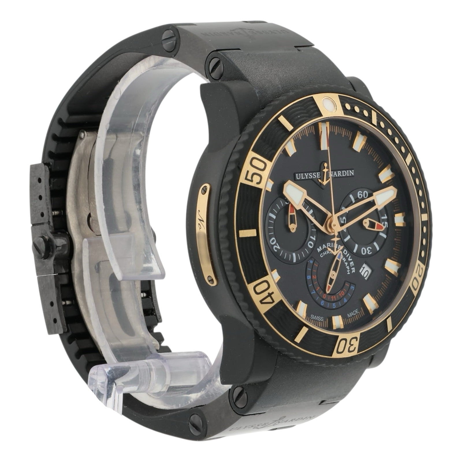Ulysse Nardin Chronograph Black Dial Steel 46mm Automatic Men’s Watch 353-90