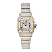 Cartier Santos Galbee 24mm Steel & Gold Quartz Two Tone Watch 1567