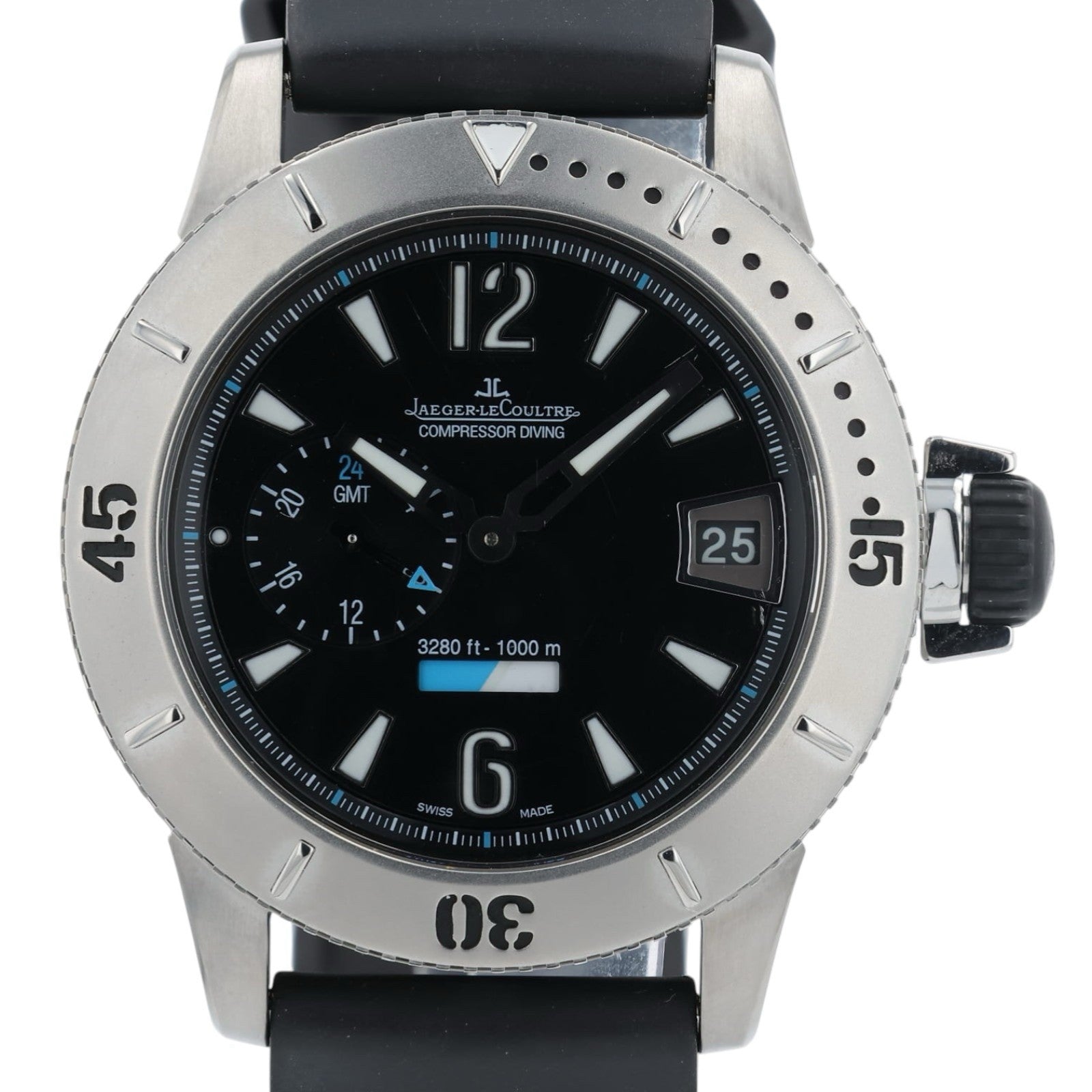 Jaeger-LeCoutlre Master Black Dial Titanium 44mm Automatic Men’s Watch 160.T.05