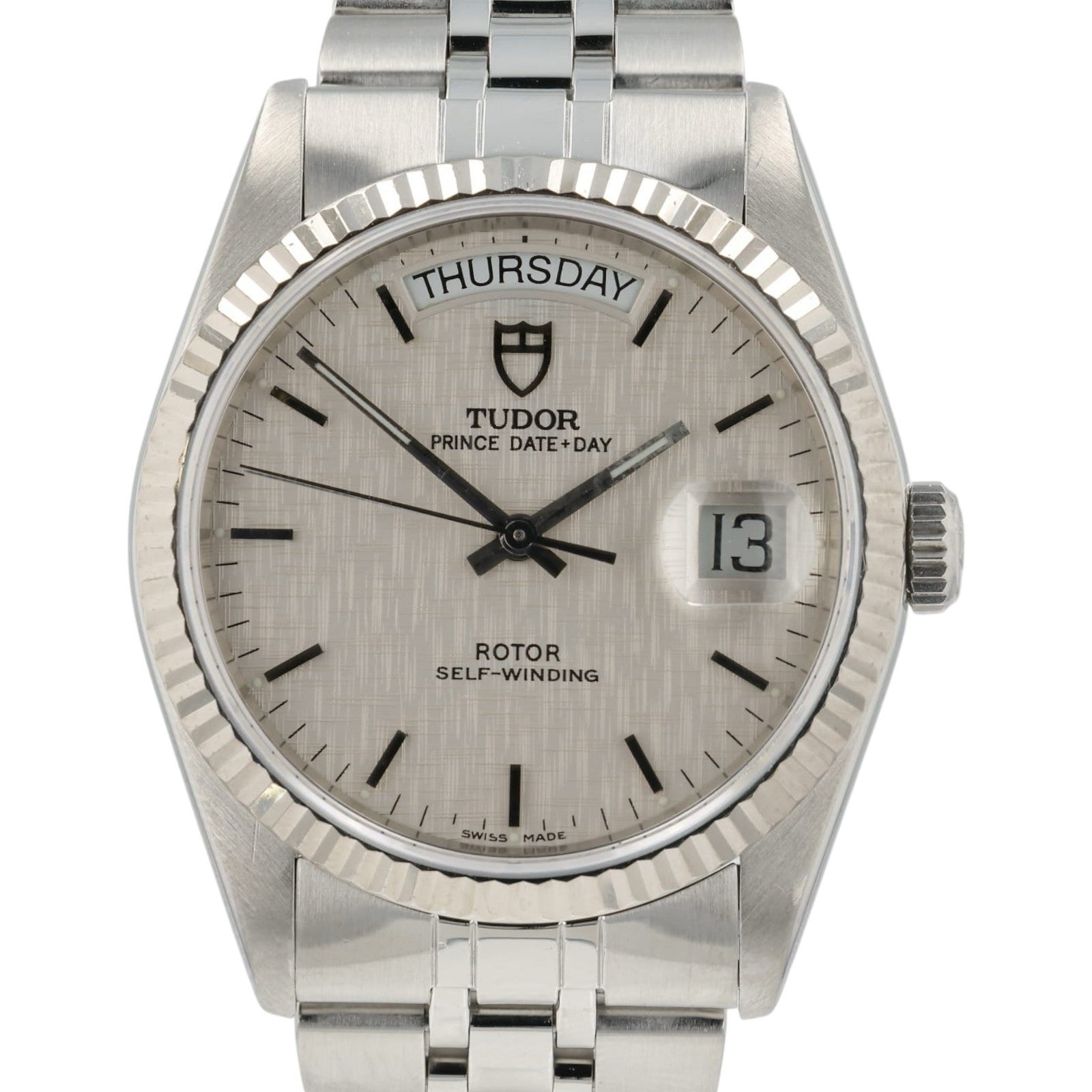 Tudor Prince Day-Date Silver Dial Stainless Steel 36mm Automatic Men’s 76214