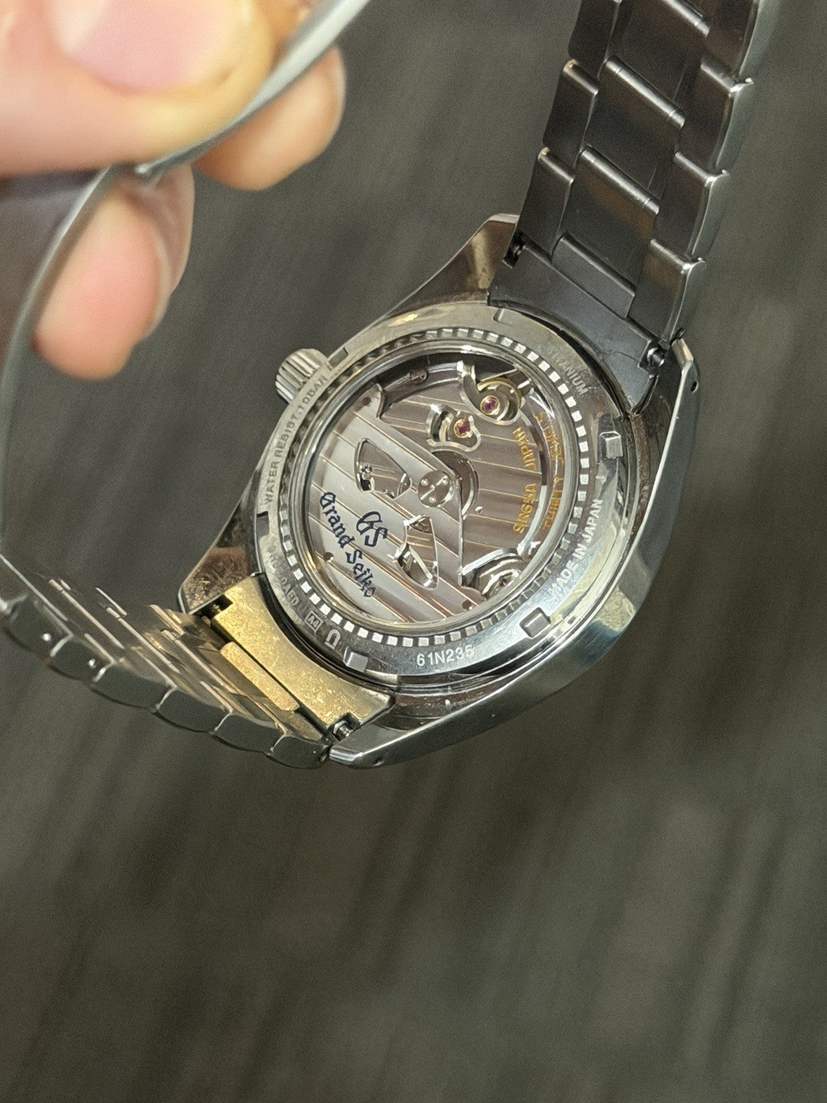 Grand Seiko Spring Drive Titanium Snowflake 41mm Automatic Mens Watch SBGA011