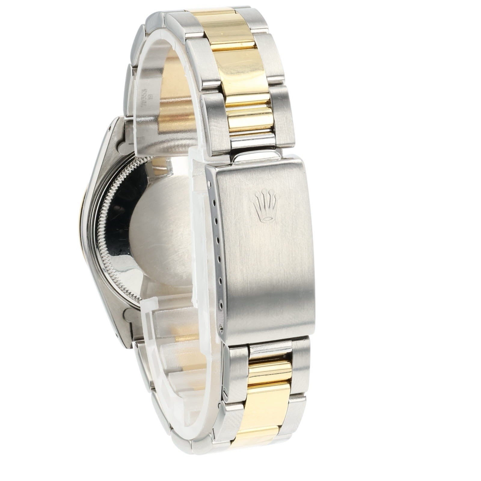 Rolex Oyster Perpetual Gold And Steel Black Dial 34mm Automatic Mens Watch 15003
