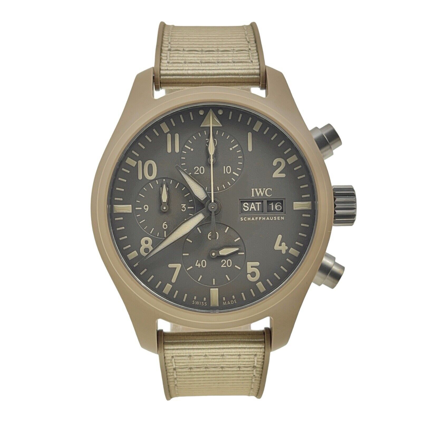 NEW 2024 IWC Pilot Chronograph Top Gun Mojave Desert 42mm Automatic Men’s Watch