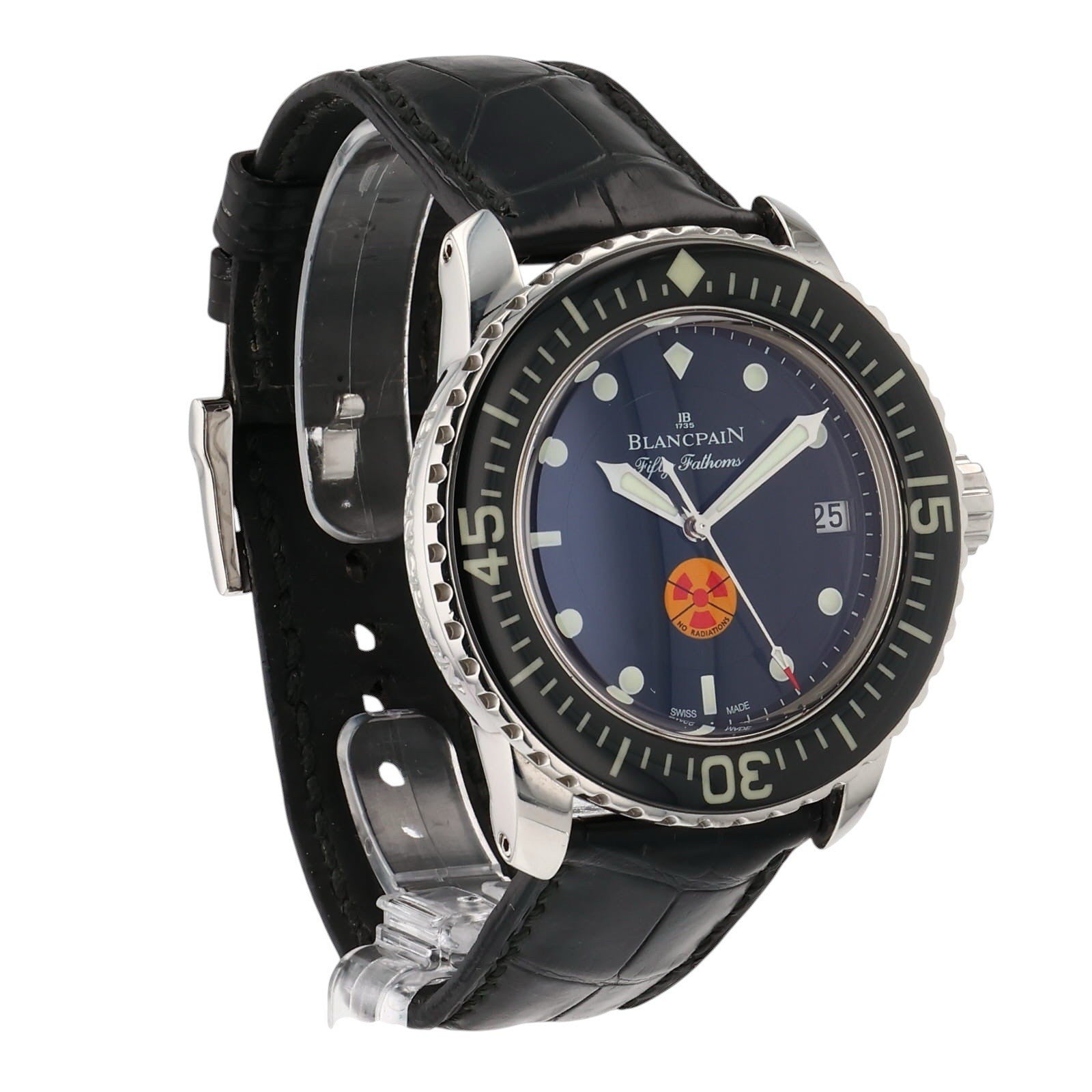 Blancpain Fifty Fathoms Steel Black Dial 45mm Automatic Men's Watch 5015B