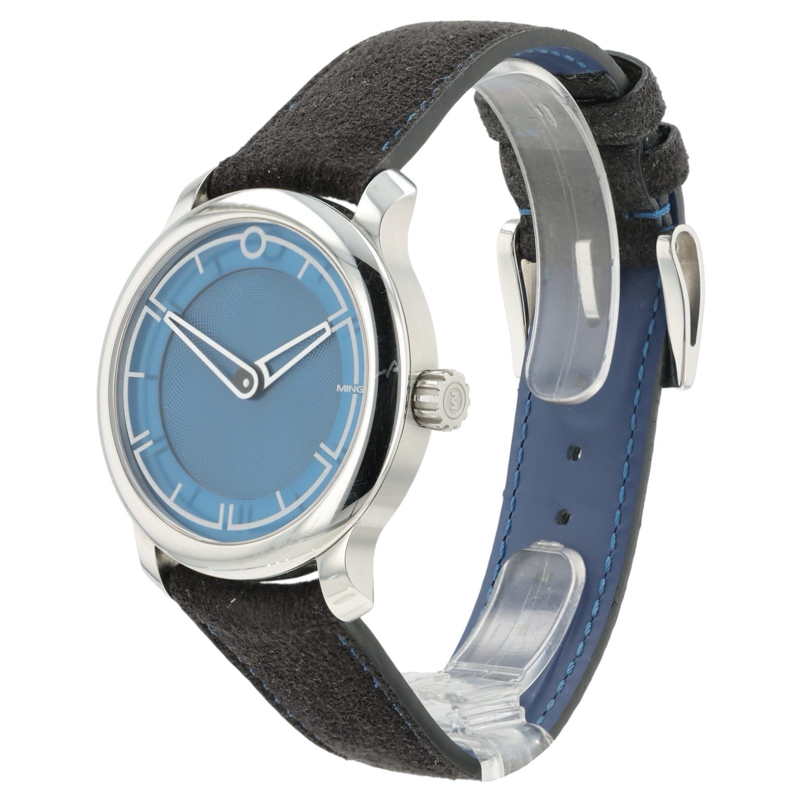 Ming Blue Dial Stainless Steel 38mm Automatic Movement Men’s Watch 17.09
