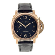 Panerai Luminor Due 18k Rose Gold Black Dial 38mm Automatic Men’s Watch PAM01029