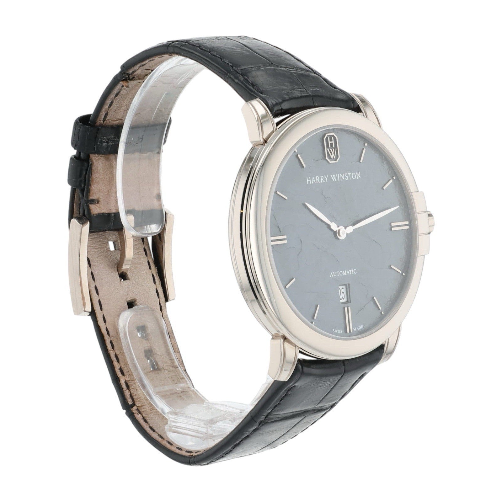 Harry Winston Midnight 18k White Gold Blue Dial 42mm Automatic Mens MIDAHD42