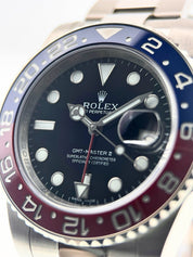 Rolex GMT Pepsi 18k White Gold Black Dial 40mm Automatic Men's Watch 116719BLRO